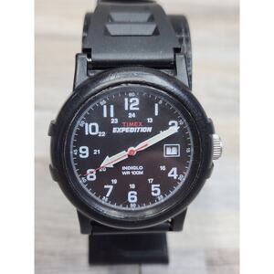 Timex Expedition Camper T40011 38MM Military Watch, New Black Rubber Band
